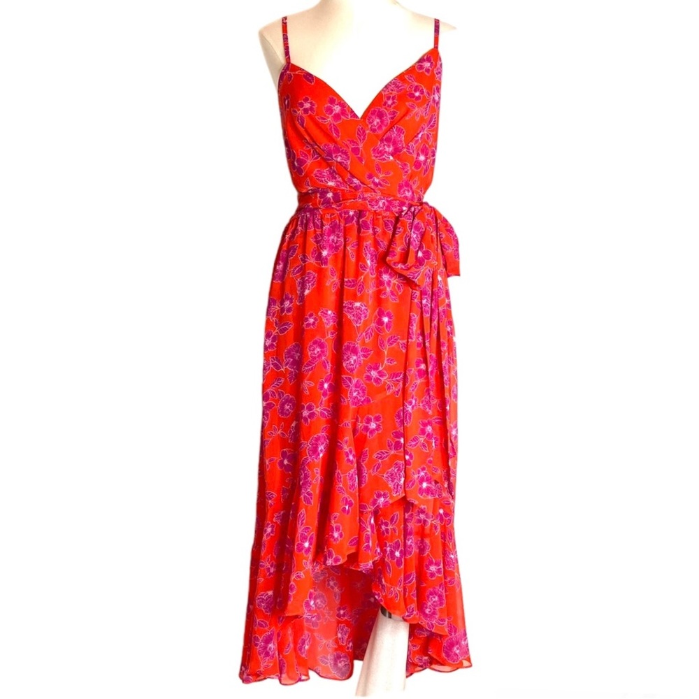 ELIZA J Floral Chiffon Midi Dress - Picture 3 of 16